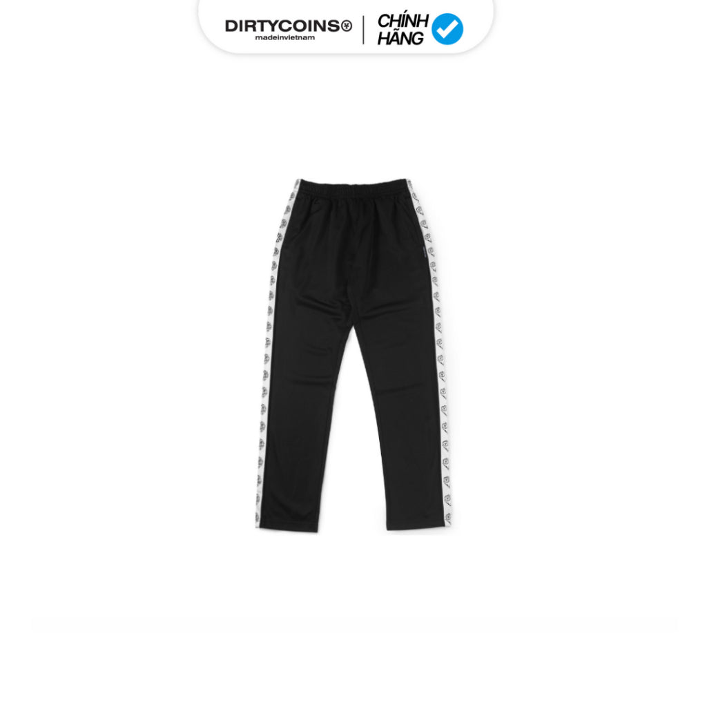 DirtyCoins Striped Track Pants - Black