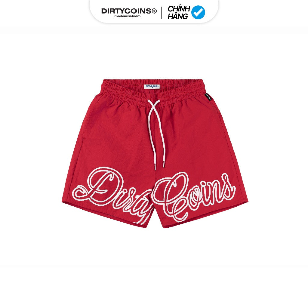 DirtyCoins Script Logo Nylon Shorts