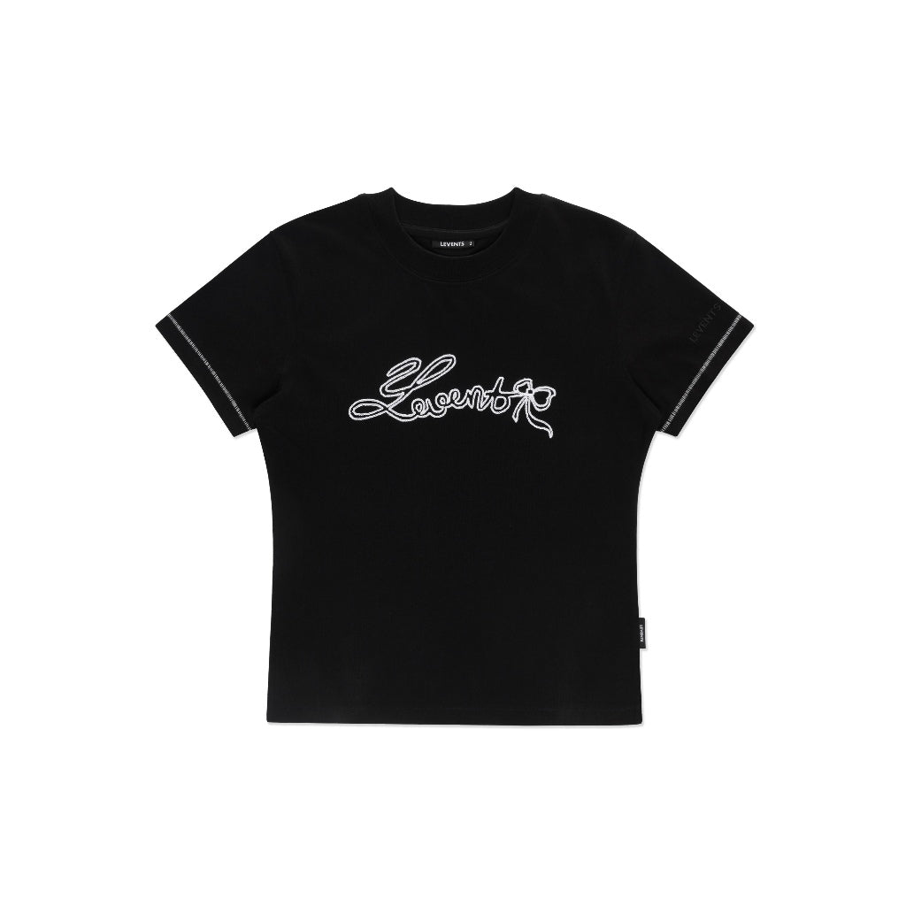 Áo Thun Regular Levents Ribbon Tee 100% Cotton Girl T-shirt
