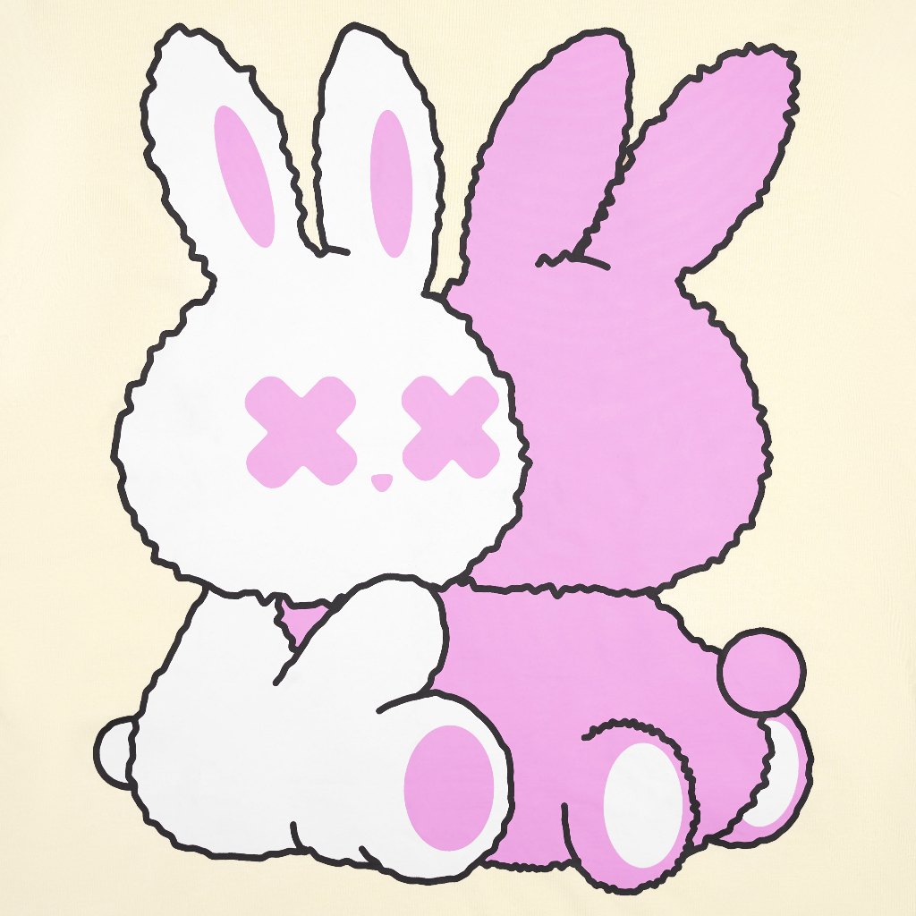 UNISEX T-SHIRT - CUDDLE RABBIT TEE - GENUINE LOCAL BRAND - BAD RABBIT CLUB