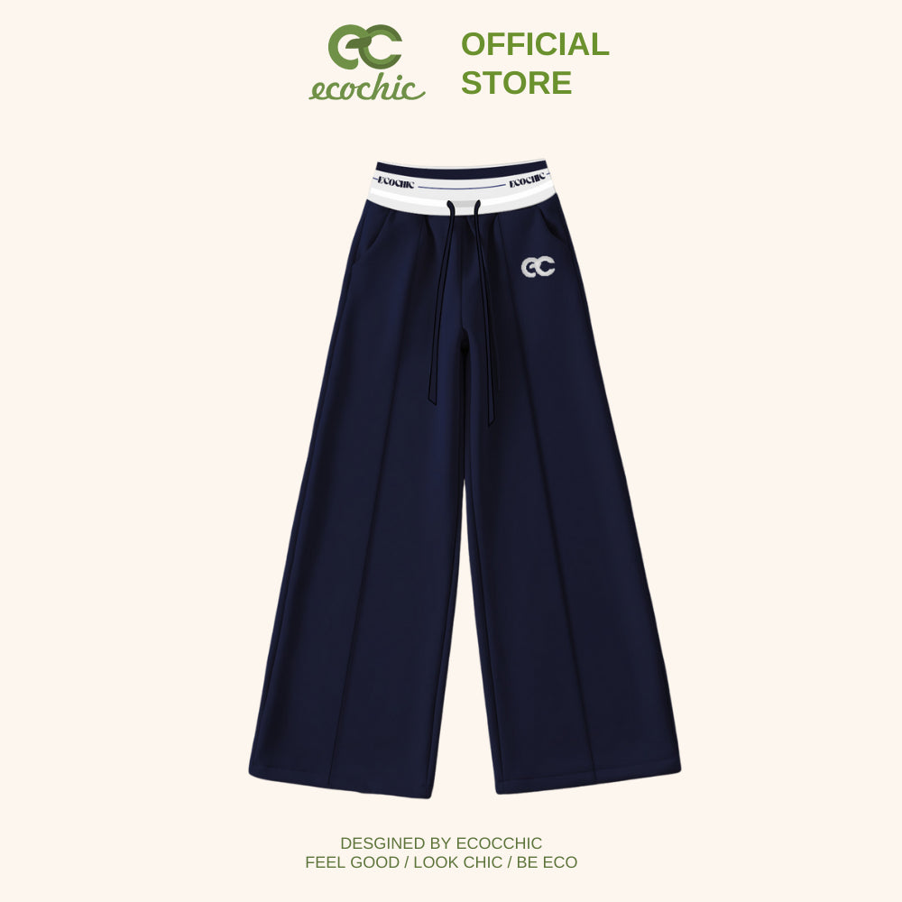 Genuine ECOCHIC DELINE High-Quality Woven Track Pant High Waist Active Sportswear B074