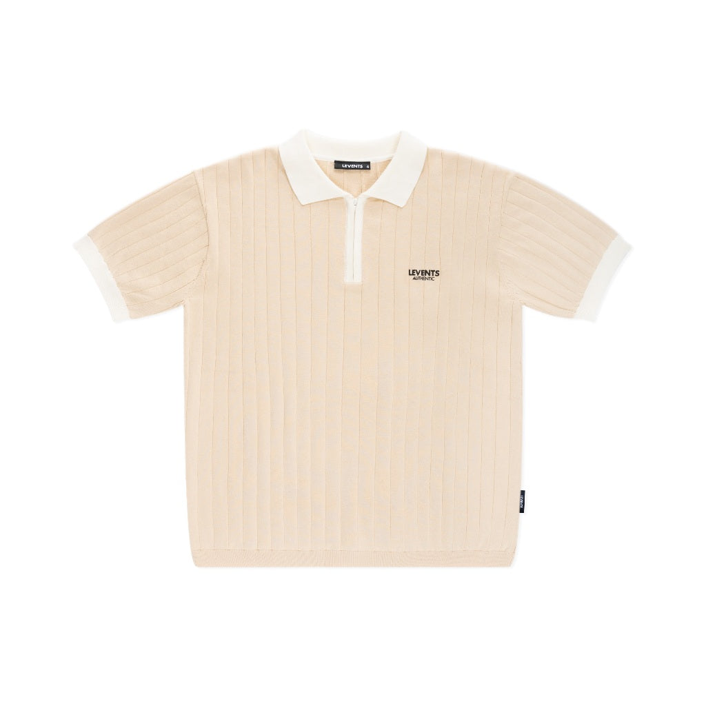 Levents Authentic Knitted Wool Unisex Semi-Oversized Polo Shirt