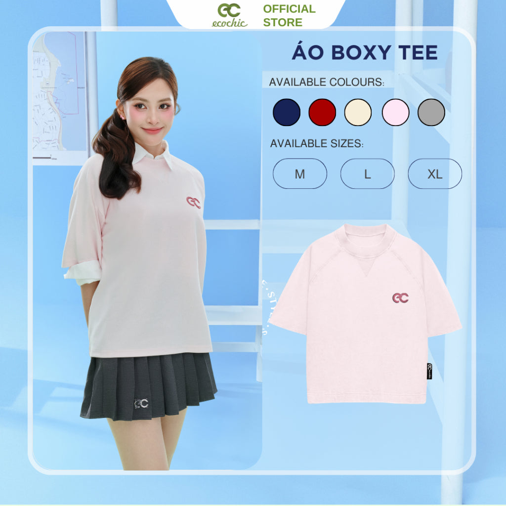 Áo Phông Boxy ECOCHIC SERENE PULSE Tee Local Brand Chính Hãng Unisex Form Rộng Oversize Premium Cotton 100% B138
