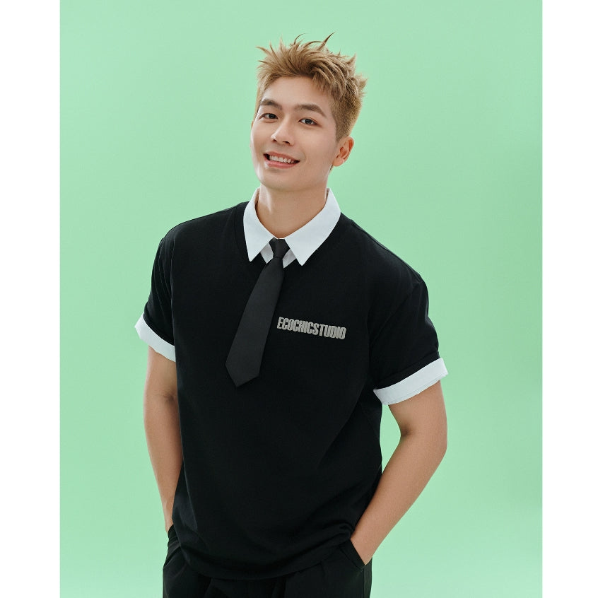 Áo Phông ECOCHIC Tee Cổ Tim Local Brand Chính Hãng Unisex Form Rộng Oversize Premium Cotton 100% B018