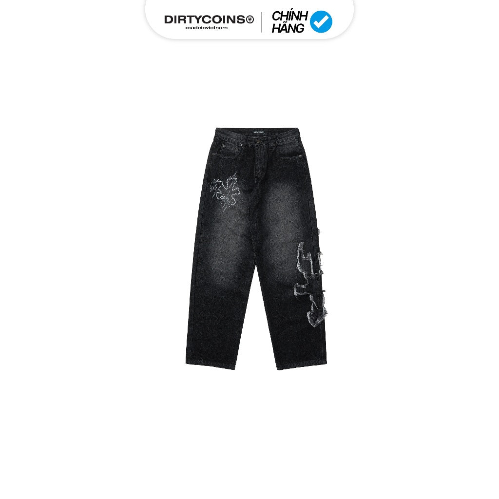 Quần Dài DirtyCoins Denim Pants Wash Flame Black