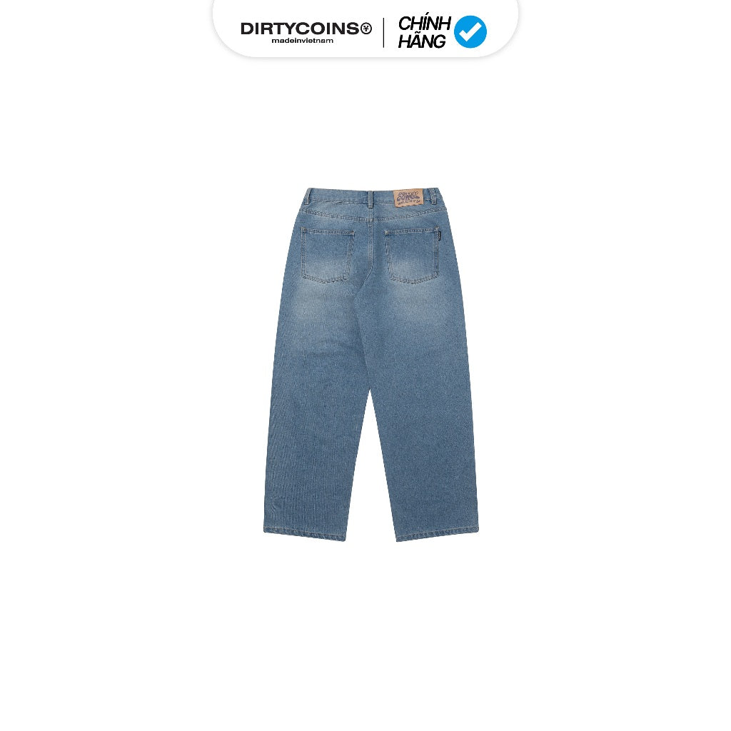 DirtyCoins Denim Pants 'Y' Embroidery Blue