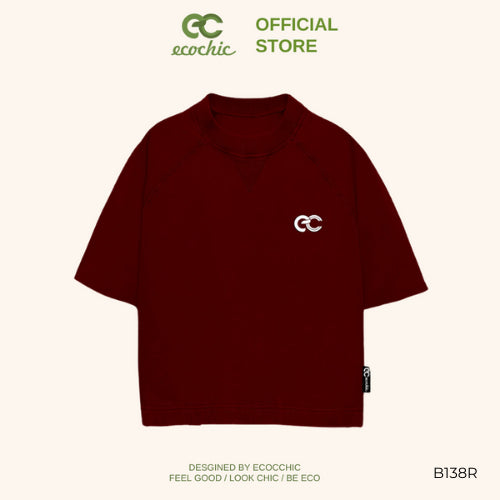 Boxy T-Shirt ECOCHIC SERENE PULSE Tee Local Brand Authentic Unisex Oversize Premium Cotton 100% B138