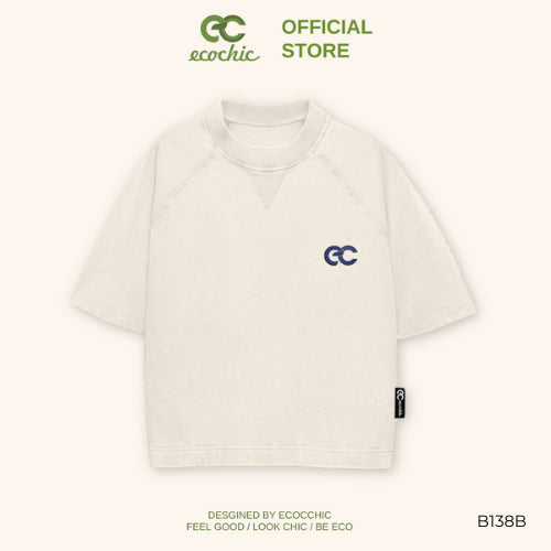 Boxy T-Shirt ECOCHIC SERENE PULSE Tee Local Brand Authentic Unisex Oversize Premium Cotton 100% B138
