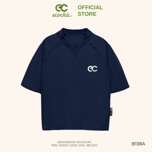 Boxy T-Shirt ECOCHIC SERENE PULSE Tee Local Brand Authentic Unisex Oversize Premium Cotton 100% B138