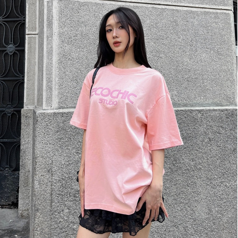 ECOCHIC EC SILICON T-Shirt Tee Local Brand Genuine Unisex Loose Form Oversize Premium Cotton 100% F345