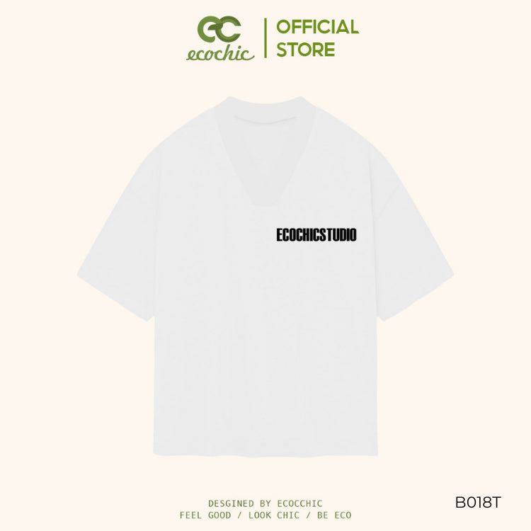ECOCHIC T-Shirt Tee Cardigan Local Brand Genuine Unisex Loose Form Oversize Premium Cotton 100% B018