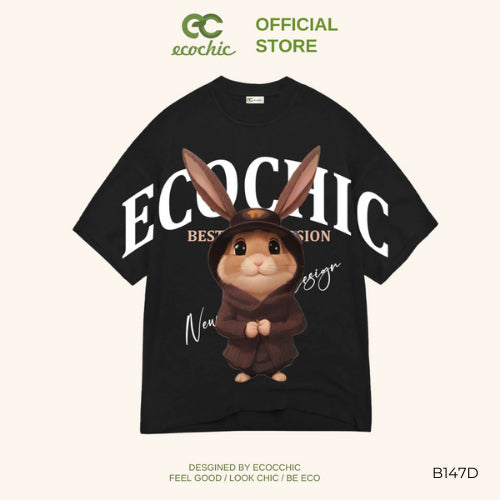 Áo Phông ECOCHIC BROWNIE BUNNY Tee Local Brand Chính Hãng Unisex Form Rộng Oversize Premium Cotton 100% B147