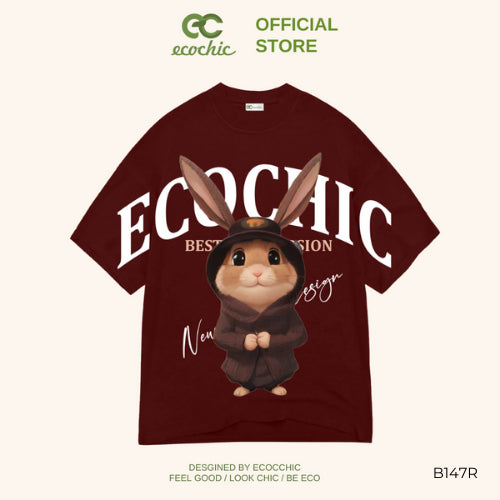 ECOCHIC BROWNIE BUNNY Tee Local Brand Authentic Unisex Oversize Premium Cotton 100% B147