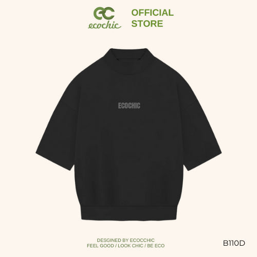 ECOCHIC TURTLENECK TSHIRT TIMELESS ESSENTIALS High Quality Ecozy Material Unisex Short Sleeve Shirt B110