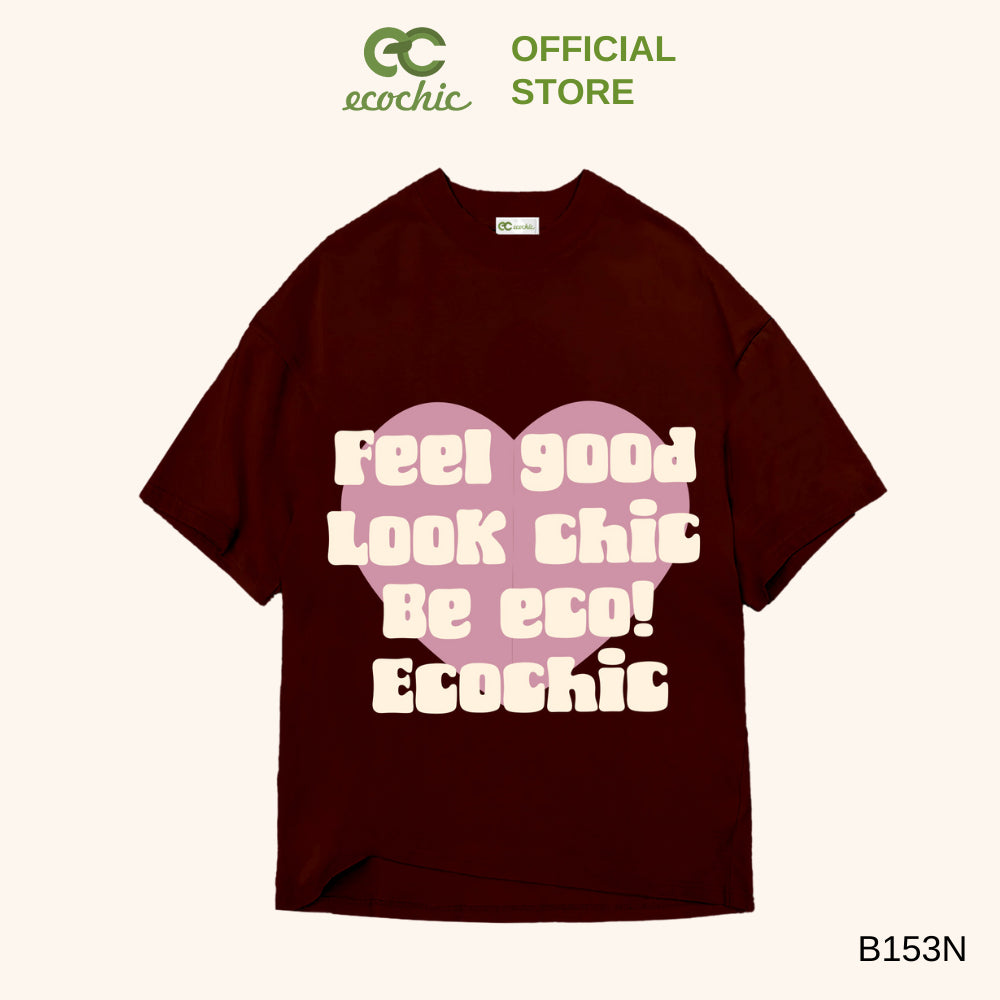 ECOCHIC HEARTBEATS Tee Local Brand Authentic Unisex Oversize Premium Cotton 100% B153