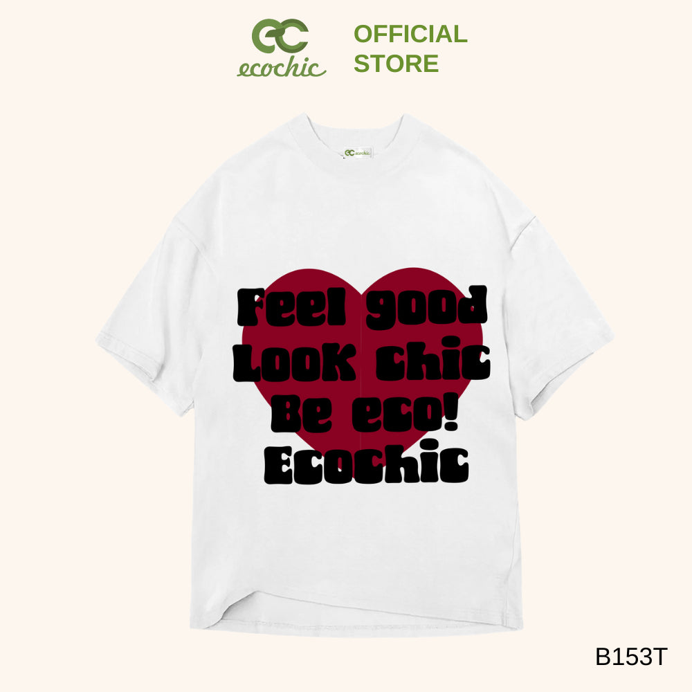 ECOCHIC HEARTBEATS Tee Local Brand Authentic Unisex Oversize Premium Cotton 100% B153