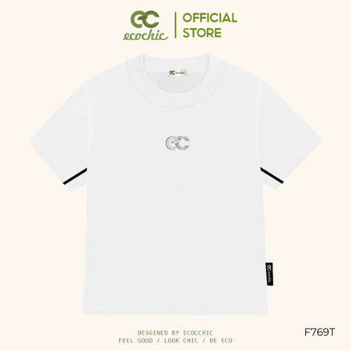 Baby Tee T-shirt ECOCHIC EC 1-LINE Local Brand Genuine Unisex Slim Fit Premium Cotton 100% F769