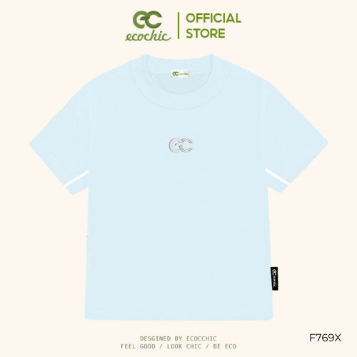 Baby Tee T-shirt ECOCHIC EC 1-LINE Local Brand Genuine Unisex Slim Fit Premium Cotton 100% F769