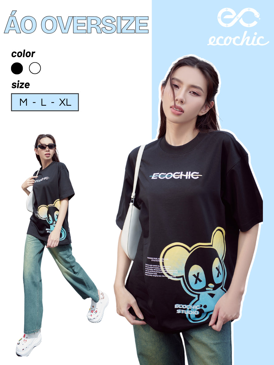 Áo Phông ECOCHIC BLUR Tee Local Brand Chính Hãng Unisex Form Rộng Oversize Premium Cotton 100% F130