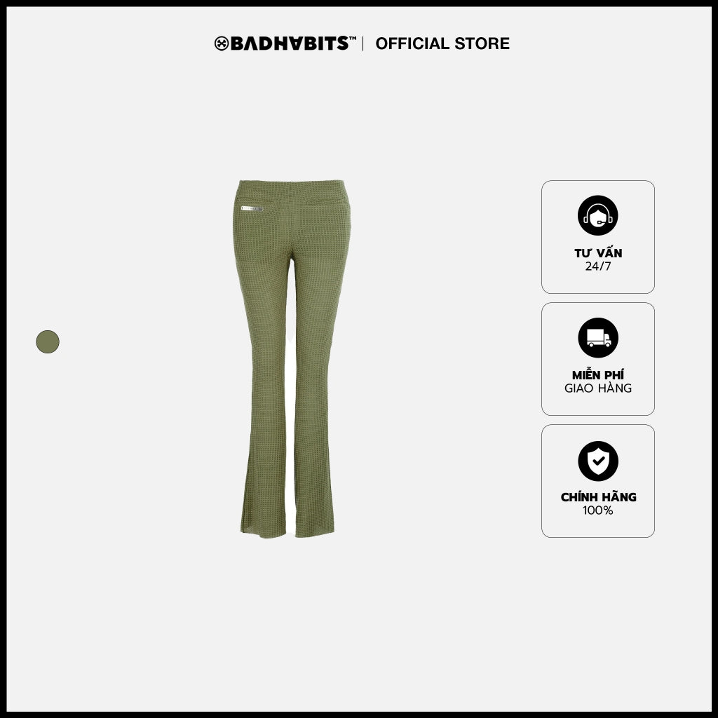 Bad Habits Women's Pants FLARED TRUSER MOSS - Genuine Local Brand