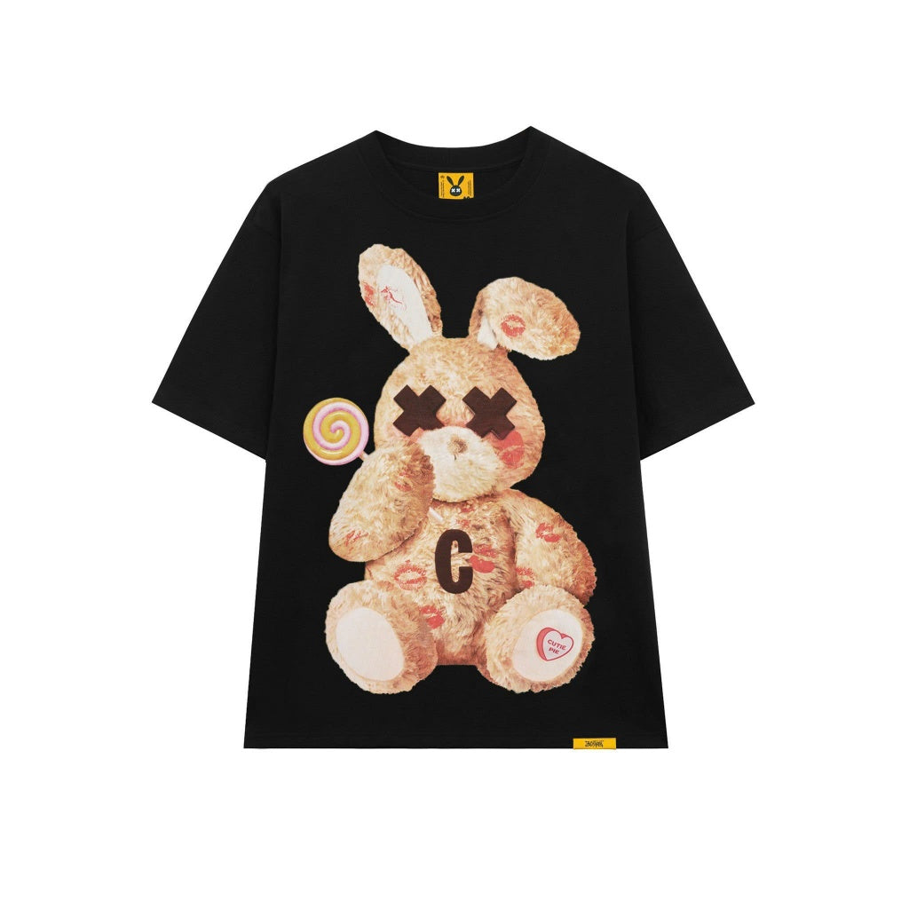 UNISEX T-SHIRT - KISS ME RABBIT TEE - GENUINE LOCAL BRAND - BAD RABBIT CLUB