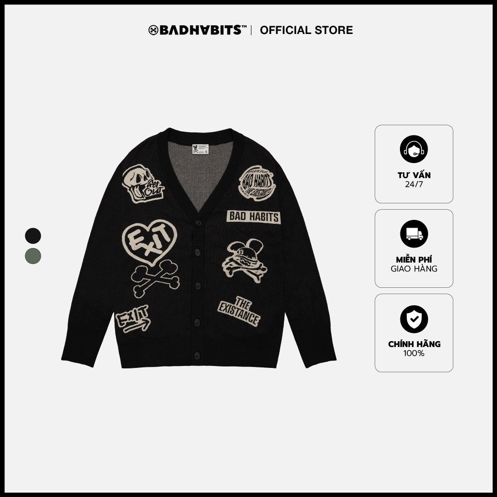 Bad Habits EXIT CARDIGAN - Genuine Local Brand