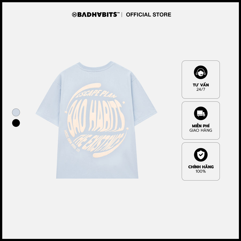 Unisex T-Shirt BAD HABITS ESCAPE PLAN TEE 100% Cotton - Genuine Local Brand