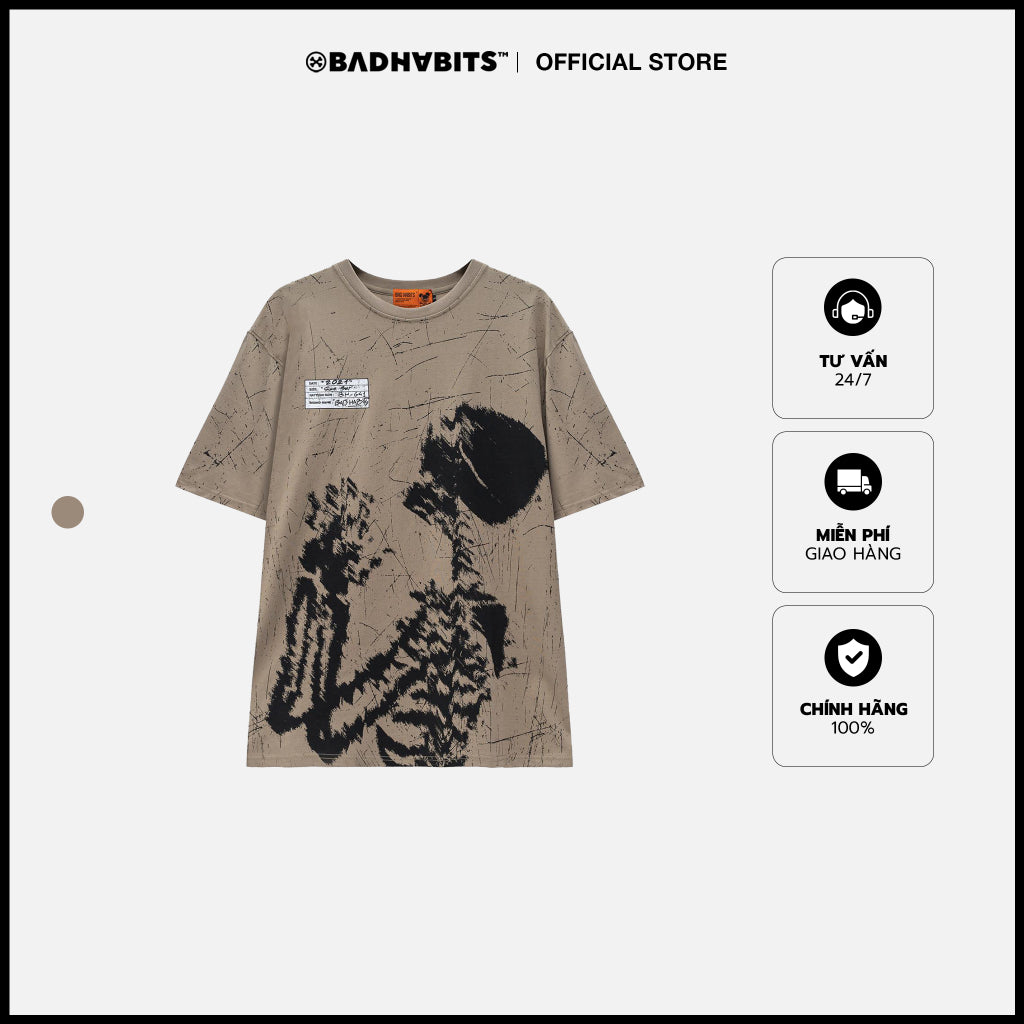 Áo Thun Unisex Bad Habits CRACK 100% Cotton - Local Brand Chính Hãng