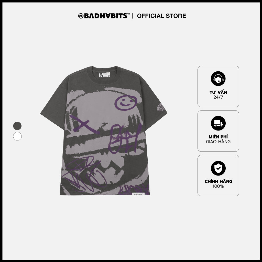 Unisex BAD HABITS SUPERLOGO TEE 100% Cotton - Genuine Local Brand