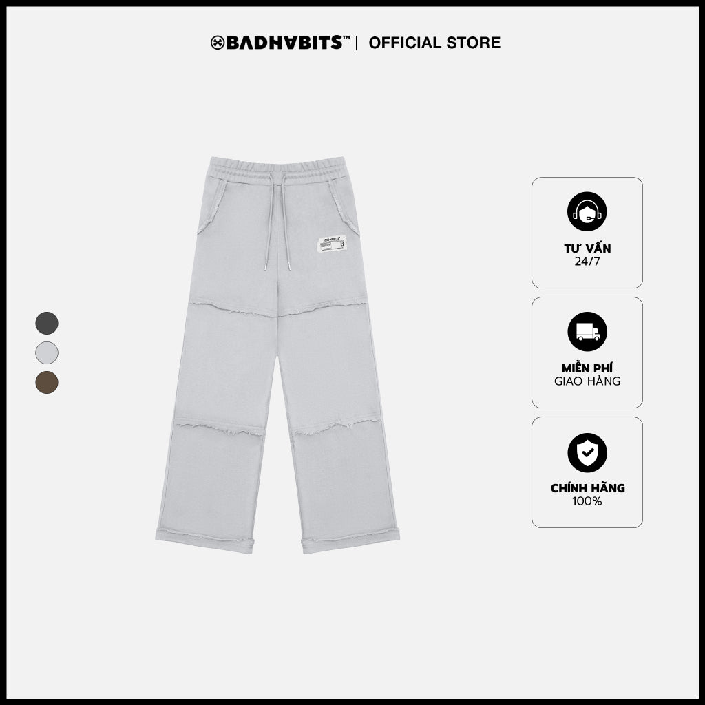 Bad Habits Unisex Trousers - DISTRESSED SWEATPANTS - Genuine Local Brand