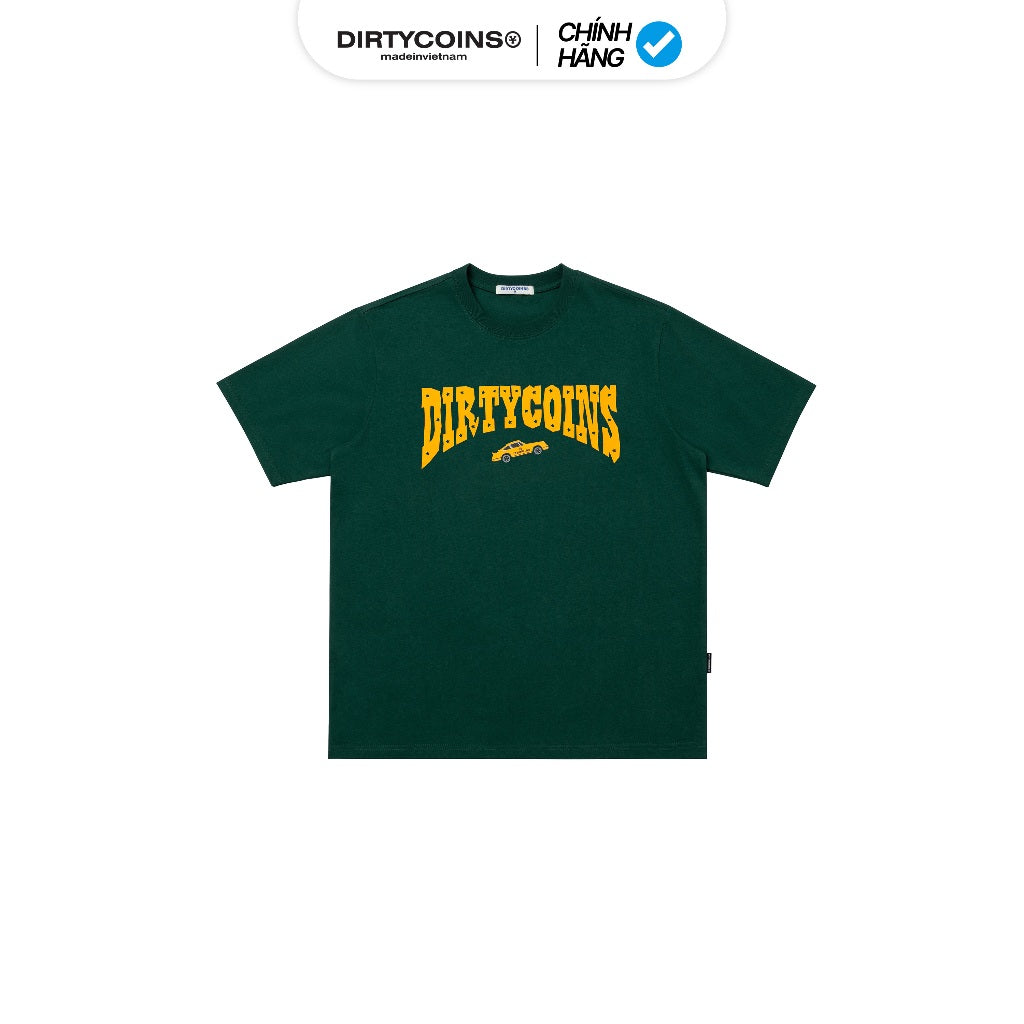 Dirtycoins Western Logo Print Green T-Shirt