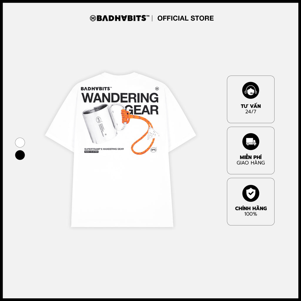 UNISEX T-SHIRT - S-WANDERLUST GEAR TEE - BAD HABITS SUPERTRAMP COLLECTION