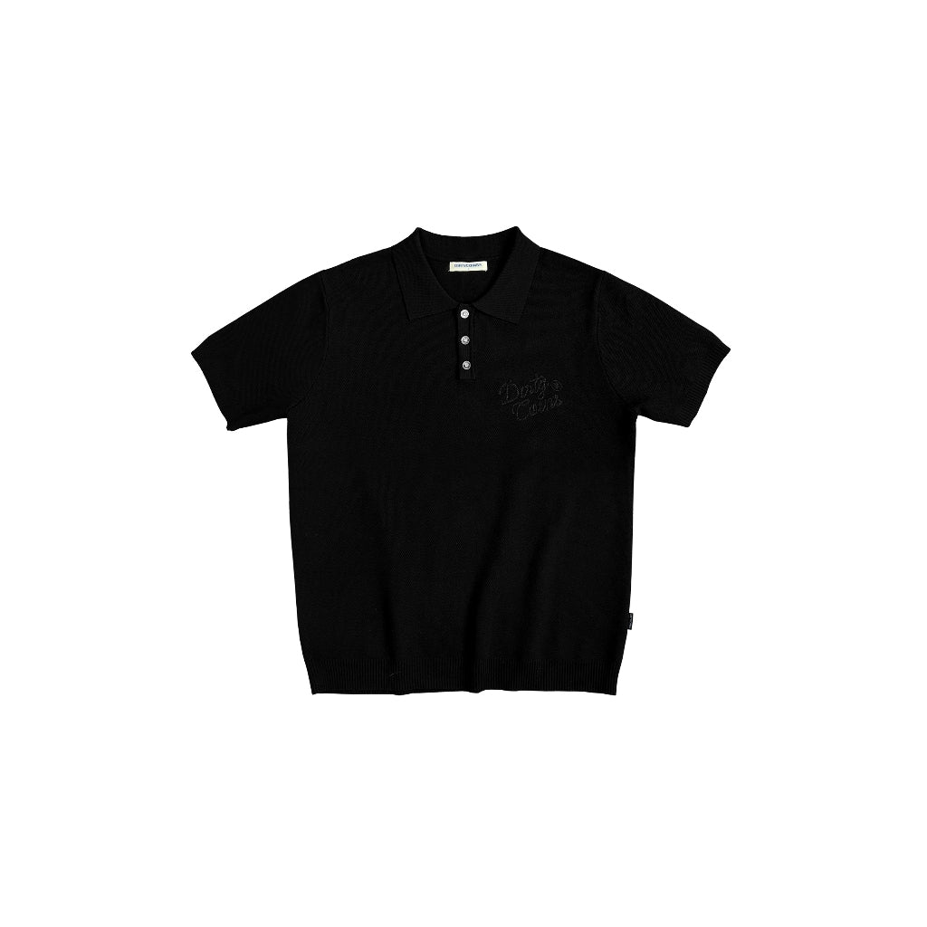 DirtyCoins Knit Polo Rope Embroidery T-Shirt