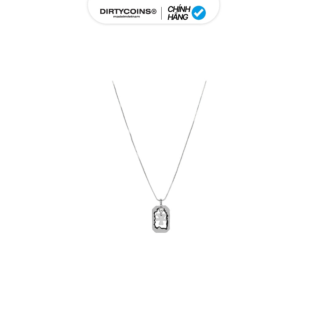 DirtyCoins "Y" Logo Smashed Grey Necklace