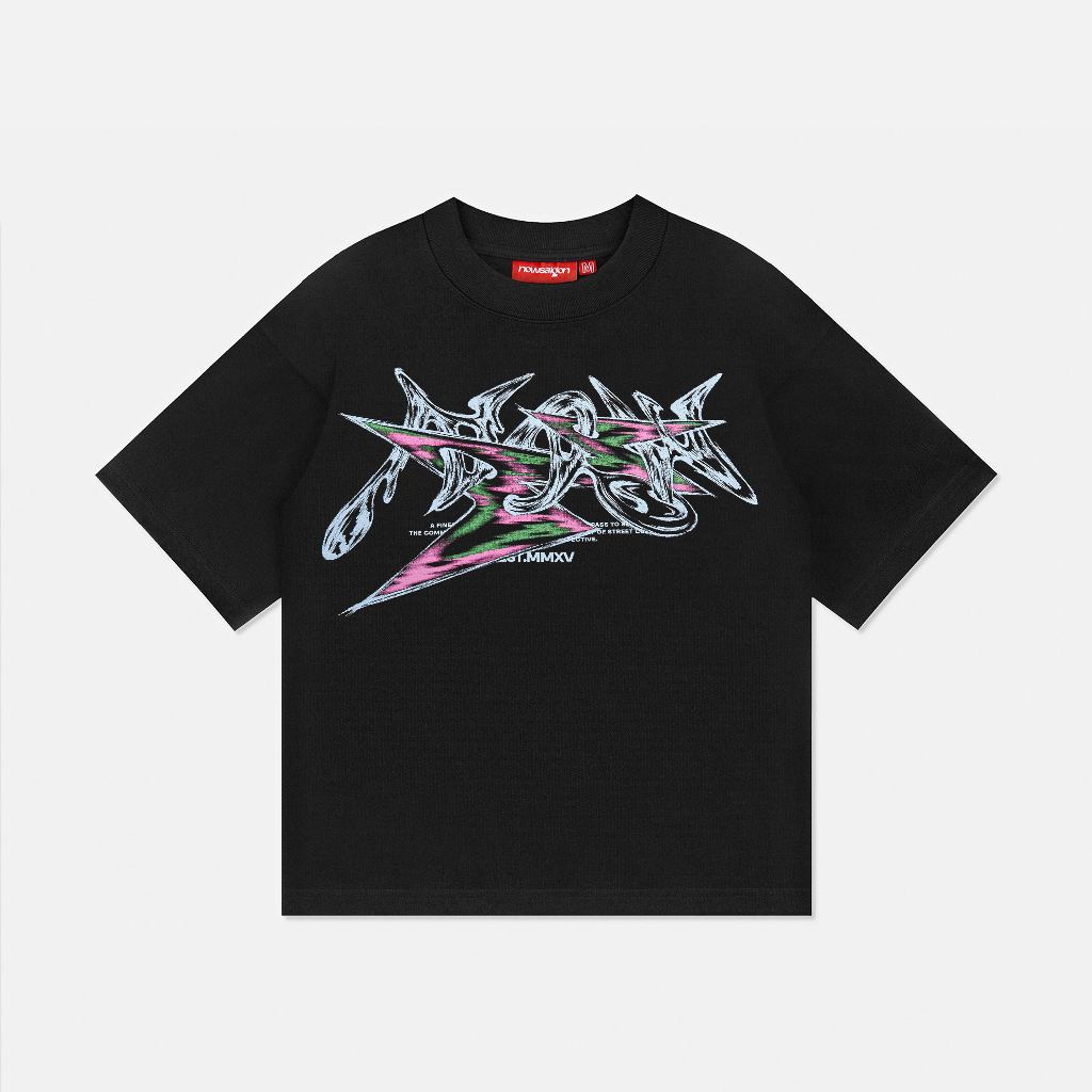 Áo thun NEEDS OF WISDOM Glitch Tee - Black - Local Brand Chính Hãng