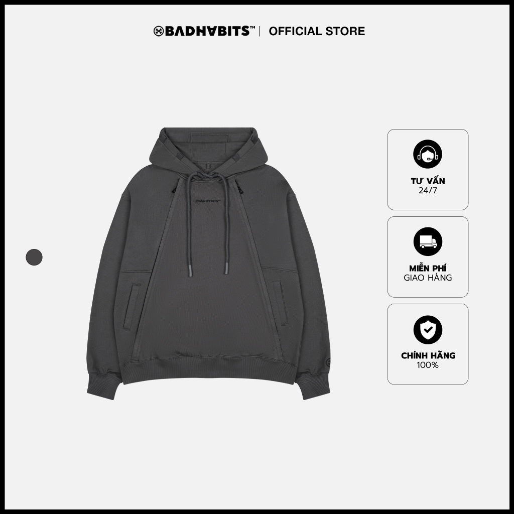 NON STANDARD ZIP HOODIE - BAD HABITS NON STANDARD COLLECTION