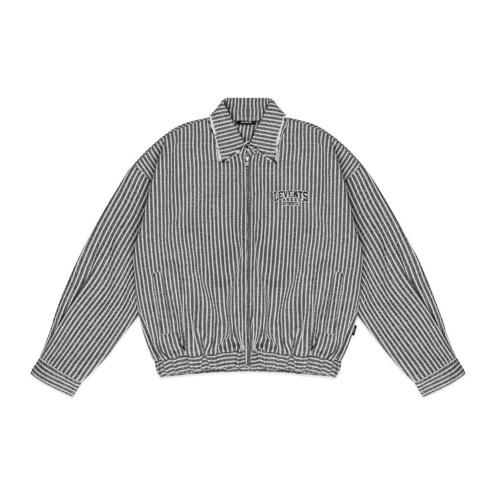 Levents Striped Boxy Khaki Jacket Unisex Sturdy Poly Cotton Blend