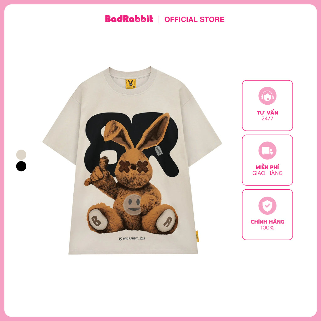 Unisex Bad Rabbit T-shirt - Sand Rabbit Player Tee - Genuine Local Brand