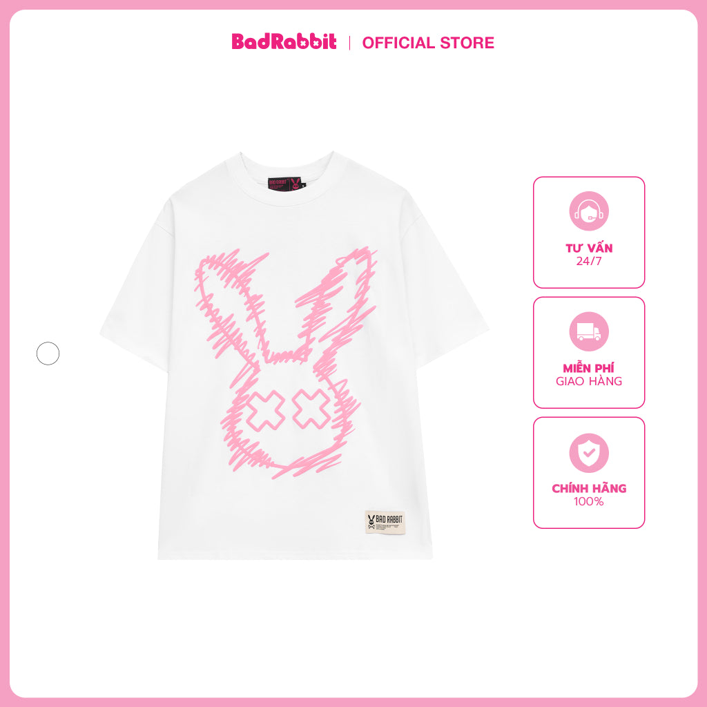 Unisex Bad Rabbit T-shirt "HOW TO DRAW RABBIT" 100% Cotton - Genuine Local Brand