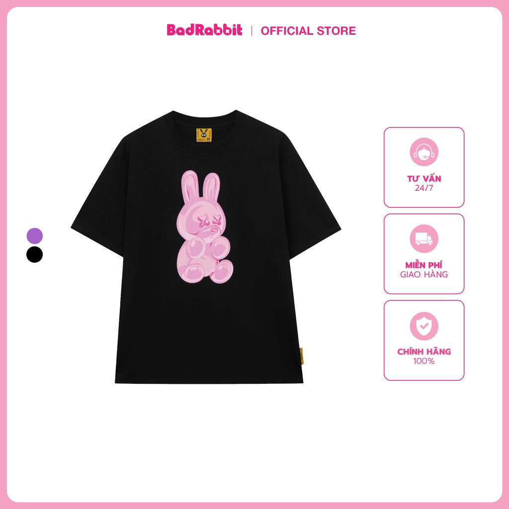 Áo Thun Unisex GUMMY RABBIT TEE 100% Cotton - Local Brand Chính Hãng - Bad Rabbit Club