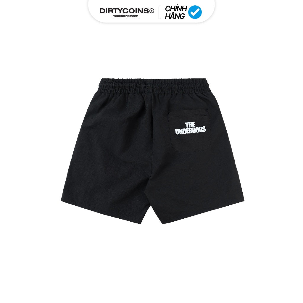 DirtyCoins Underdogs Black Nylon Shorts