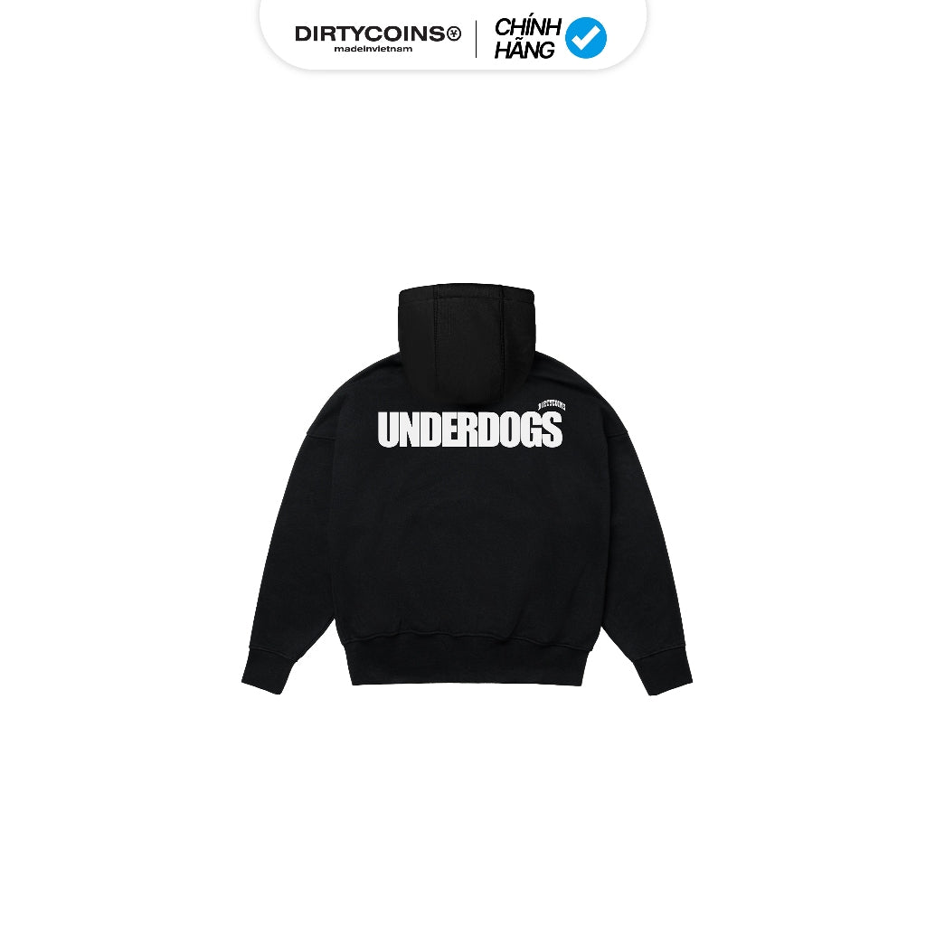 Zipped Underdogs Black Hoodie