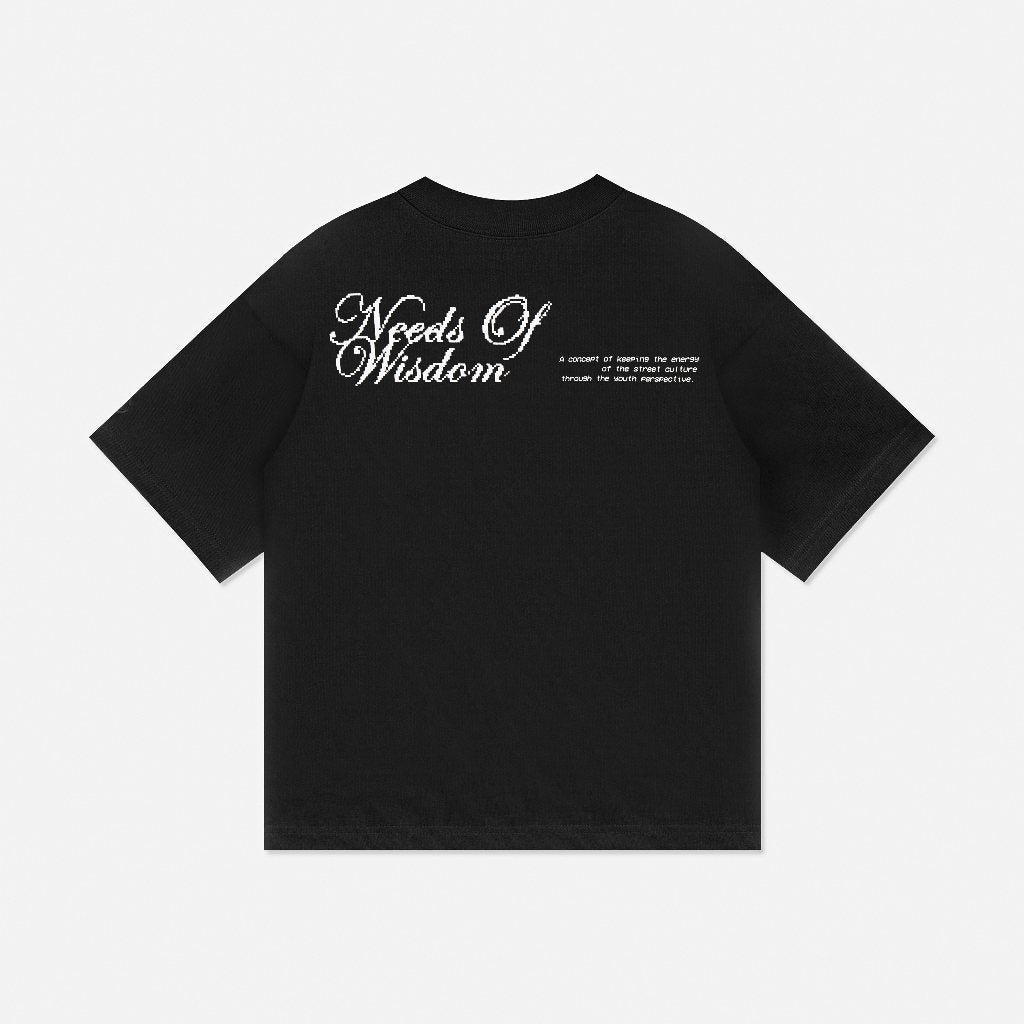 Áo thun NEEDS OF WISDOM Script Tee - Black - Local Brand Chính Hãng