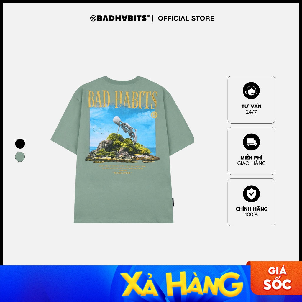 Áo Thun Unisex BAD HABITS - B-ROCK ISLAND TEE - Local Brand Chính Hãng