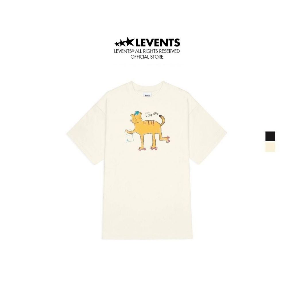 Levents T-Shirt "My Animals" Series Tiger Tee 100% Cotton Unisex Oversized T-shirt