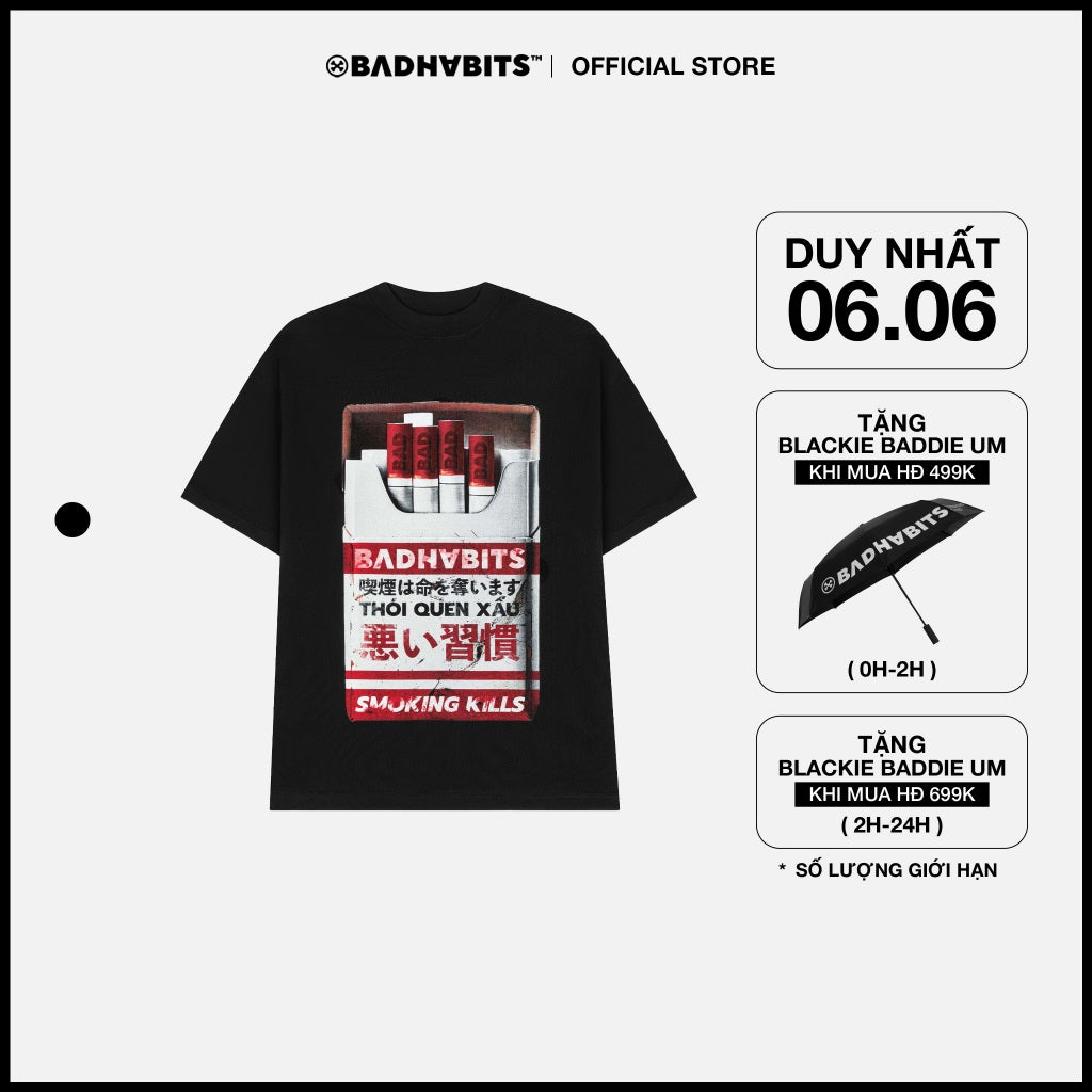 Áo Thun Unisex Bad Habits- SHIGARETTO T-SHIRT - Local Brand Chính Hãng