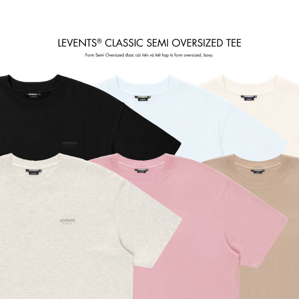 Levents Classic Semi-Oversize Tee 100% Cotton T-shirt Unisex