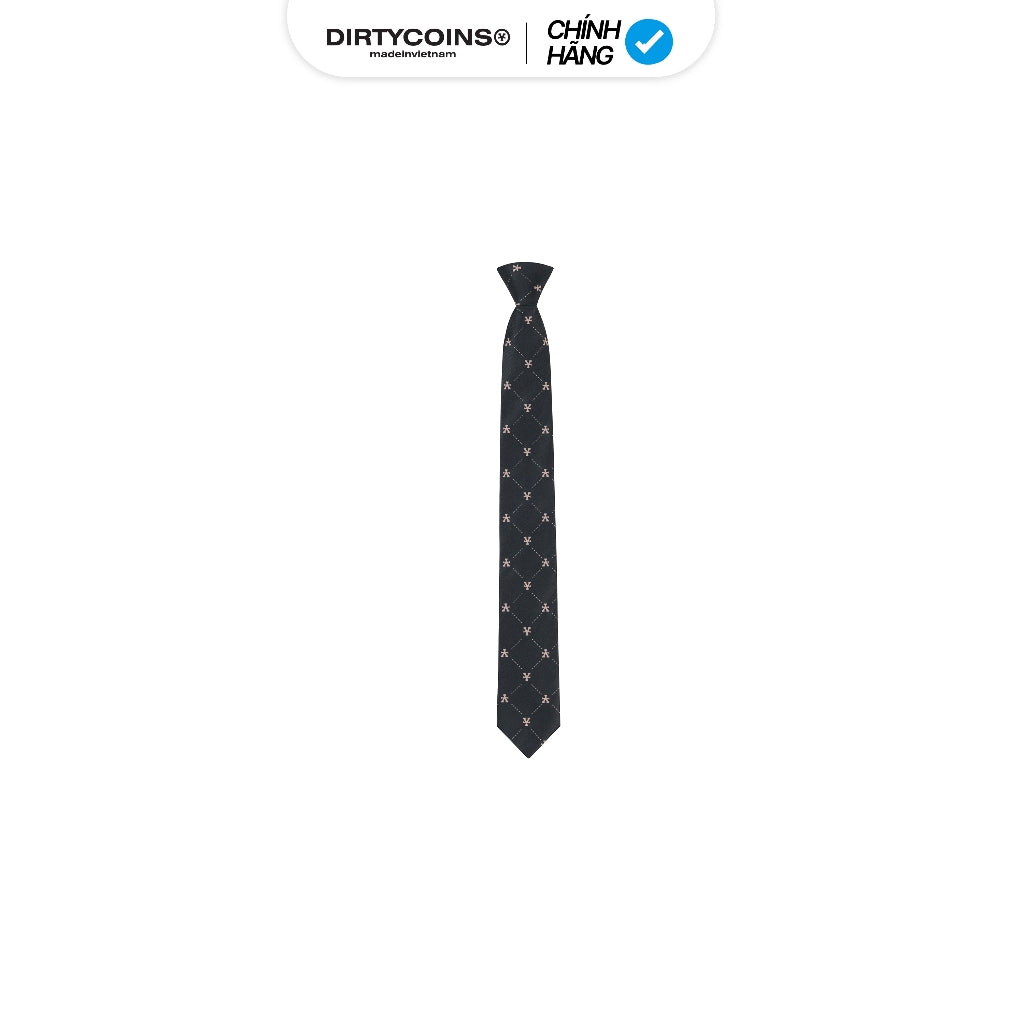 DirtyCoins Y Pattern Tie - Black