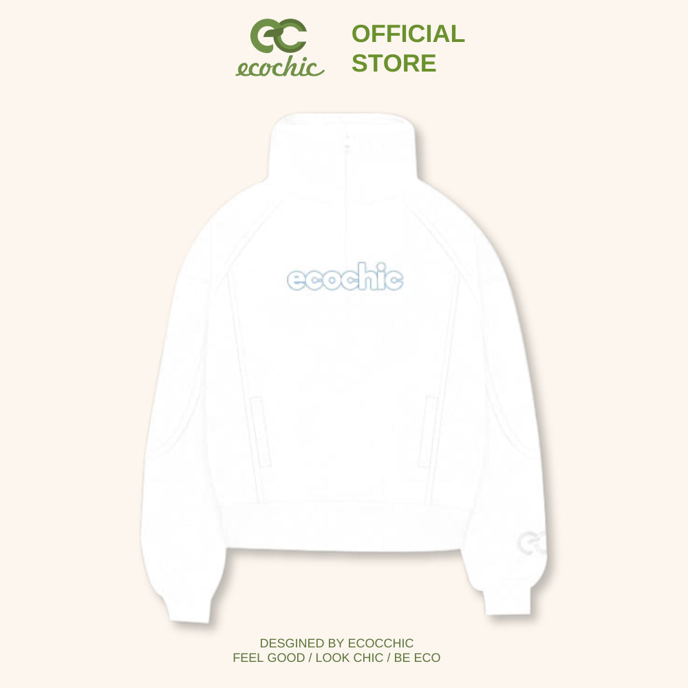 Áo Sweater ECOCHIC HALFZIP SWEATSHIRT Chất Liệu Cao Cấp BST Timeless Essentials Nam Nữ Unisex B088