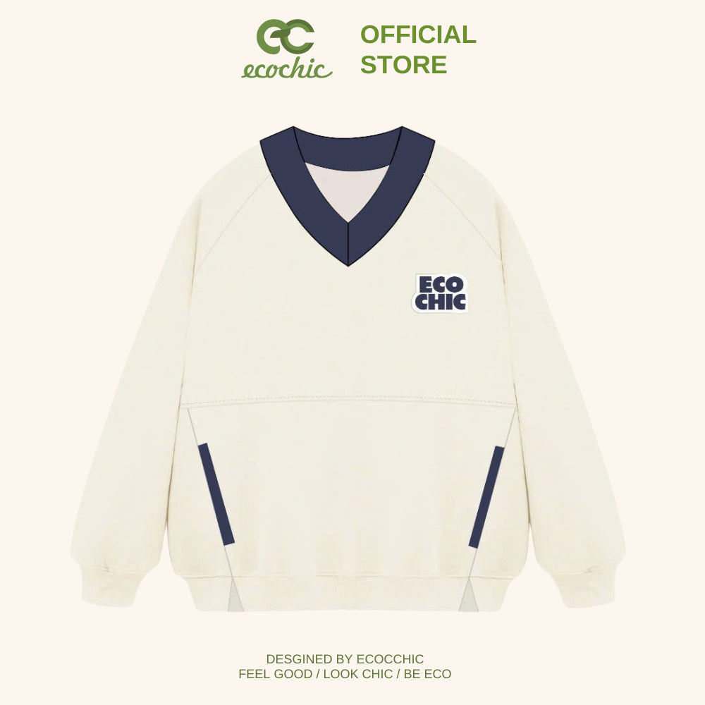 ECOCHIC V-NECK CUTHEM SWEATSHIRT High Quality Material New Technology Genuine Many Colors B090
